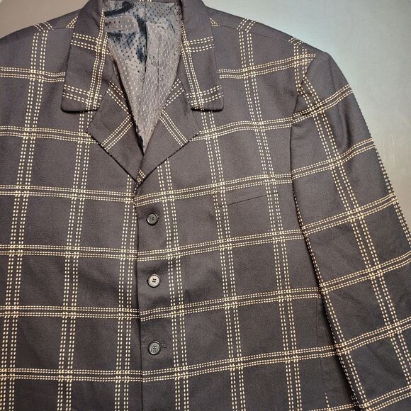 Steve Harvey Collection Mens Black Blazer Suit Coat 49L Wool Embroidered SH7007 - Picture 1 of 11